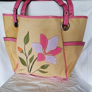 Women's Tan Floral Bag